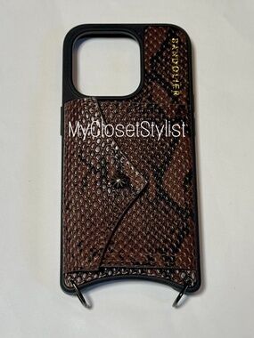 NEW! Rare Bandolier Western Snake Wallet Case Crossbody SET 15 Pro! Black Brown